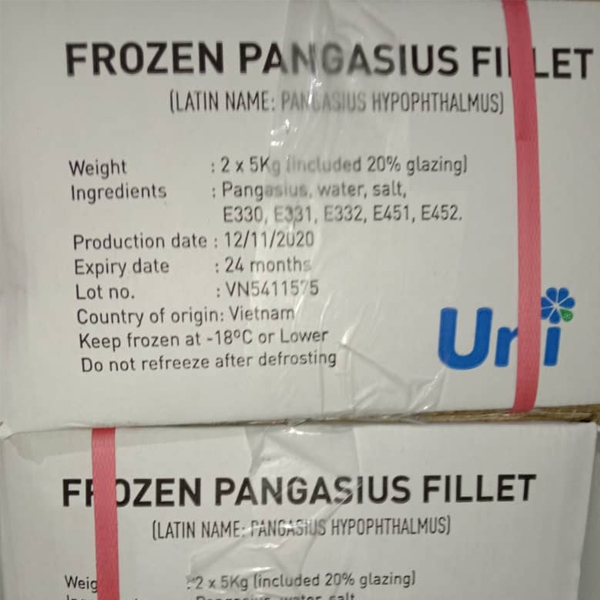 Frozen Pangasius Fillet (Ikan Dory fillet) 1 ctn (10kg)